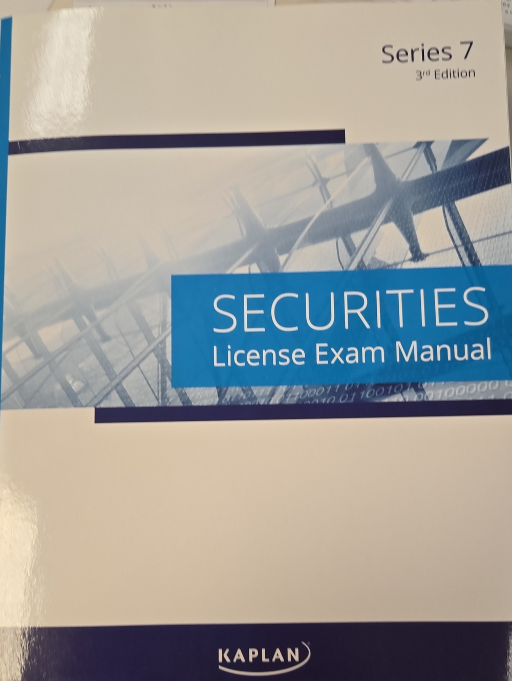 Kaplan Securities License Exam Manual - Blue & White Cover